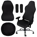 Lollanda Gaming Stuhlhussen Schwarze 4 Stück, Gaming Stuhl Bezug Waschbar,...