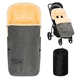 Zamboo Lammfell Fußsack 2in1 für Kinderwagen & Buggy - Universal Baby...