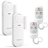 TECKNET Fensteralarm Einbruchschutz, Türalarm mit Fernbedienung, Kabellose...