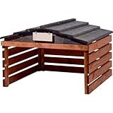 dobar® Mähroboter Garage aus Holz mit abnehmbarem Dach - Rasenroboter...