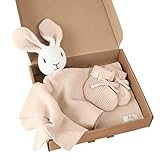 Livella Kuscheltuch „Hase“ mit Söckchen - Reine Bio-Baumwolle – Premium...
