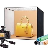 RALENO 50x50 cm Fotobox, Fotostudio Set, Lichtbox Lichtwürfel 4500 lm, 50W,...