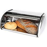 Domotti Brotbehälter aus Edelstahl 36 x 23 x 15 cm Brotkasten Brotbox...