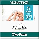 Moltex Pure & Nature Öko Pants Größe 5 Junior (9-14 kg) Monatsbox - 80 Bio...