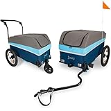 Snuutje 2-in-1 Fahrradanhänger und Handwagen | perfekt als Einkaufstrolley und...
