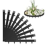 YRHome 10m Verzinkte Rasenkante Metall 16cm Hohe Beeteinfassung Flexible...