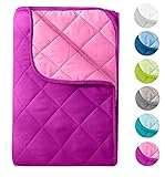 wometo Microfaser Sommer Steppbett Wende-Design 135x200 oekoTex – lila violett...