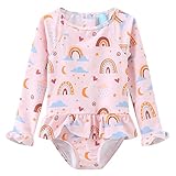 Baby Badeanzug Mädchen Langarm Kinder Baby Einteiliger Hawaii Bademode Baby...