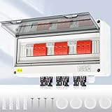 Warmfay Überspannungsschutz PV DC1000V Blitzschutz PV Anlage 20-40KA, Solar...