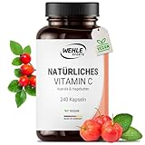 Natürliches Vitamin C Hochdosiert - 240 Vegane Kapseln 4 Monatsvorrat...