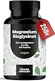 Magnesium Bisglycinat Hochdosiert - 250 Kapseln - 362 mg Magnesium Glycinat pro...