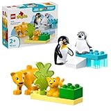 LEGO DUPLO Wildtier-Familien: Pinguine und Löwen – Spielzeug zur Förderung...