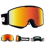 Vgooar Skibrille, OTG Zylindrischen Linse Skibrille mit Verstellbaren Langen...