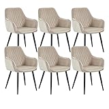 Colenis Esszimmerstühle - 6X - Beige - Küchenstuhl - Wohnzimmerstuhl...