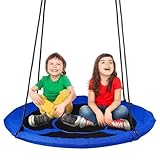 Dripex Nestschaukel Kinder 100cm Runde Kinderschaukel bis 150 KG...