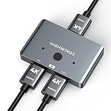 Highwings HDMI Switch 4K@60Hz, Bi-Direktional HDMI Switch 2 in 1 Out HDMI...