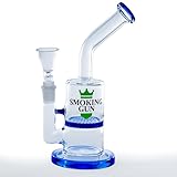 Glasbong aus Borosilikatglas mit herausnehmbarem Chillum und Eisfach -...