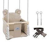 NATILU® Babyschaukel Set Indoor Outdoor | Bär Light Beige Velvet |...