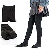 Runmeihe Thermo Atrumpfhose für Mädchen mit Fleecefutter, Blickdichte Warme...