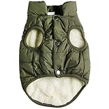 JoyDaog 2-lagige Fleece-gefütterte warme Hundejacke für Welpen, Winter, kaltes...