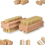 ToolSpace 2x Nagelbürste Holz Feste Starke Mix Agawa Tapica und Syntetische...