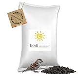 Boill/Sonnenblumenkerne schwarz - 25 kg. Vogelfutter, Wildvögel Garten Futter...