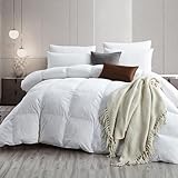 DOWNFOCUS Komfort Daunendecke 135x200 cm, 100% Bauwolle Bettdecke mit Daunen und...