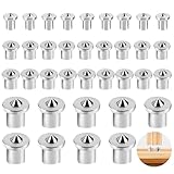 36 Stück Dübelspitzen, 6/8/10/12 mm Zentrierspitze, Holzdübel Zentrierspitzen, Dübelsetzer Kohlenstoffstahl, Dübelmarkierer Set für Holzarbeiten Bohrwerkzeuge