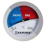 Grillthermometer Analog Fleischthermometer bis 250°C Grill Smoker Räuchern Ø...