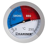 Grillthermometer Analog Fleischthermometer bis 250°C Grill Smoker Räuchern Ø...