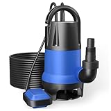 Wiltec Schmutzwasserpumpe 400 W 7500 l/h Tauchpumpe Gartenpumpe Brunnenpumpe...