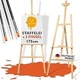 VALLEON® Staffelei Holz [175 cm] - flexibler Leinwand-Ständer...