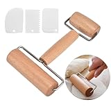 Nudelholz Teigroller aus Holz Kleine und Mittlere Teigrolle mit 2 Walzen und 3...