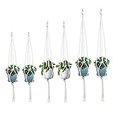 koitoy 6 Stück Makramee Blumenampel,Baumwollseil Hängeampel Blumentopf Robust...
