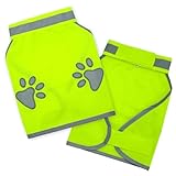 Reflektierende Hundeweste – Warnschutzjacke mit Hundepfotenmuster |...