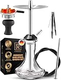 M. ROSENFELD Edelstahl Shisha Set Komplett - SSS Reise Shisha Köpfe und Shisha...