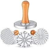 Ginobili 3 Stück Cookie-Stempel Aus Metall, Cookie-Pressform-Set mit Holzgriff...