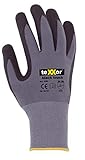 (12 Paar) teXXor Handschuhe Montagehandschuhe Black Touch 12 x grau/schwarz 8