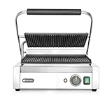 HENDI Kontaktgrill, Panini-, sandwich- & Kontaktgrill, Regelbar bis max. 300°C,...