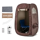 HOMASIS Dampfsauna tragbar, Heimsauna mit Dampfgenerator 3 Liter, Sauna für...