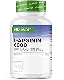 L-Arginin - 365 Kapseln - 6000 mg reines L-Arginin pro Tagesdosis - Hergestellt...