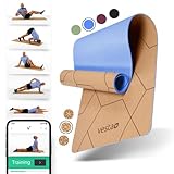 Vesta+ Yogamatte Kork TPE + Fitness App - Die nachhaltige Kork Yogamatte für...