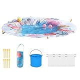 Toddler Beach Pool, Kinder Strandpool Tragbare Strandpooldecke Mit Strandmatte...