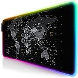 TITANWOLF - RGB Gaming Mauspad - LED Schreibtischunterlage - 800x300 mm - XXL...