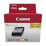 Canon Tintenpatronen - PGI-580/CLI-581 BK C M Y PGBK Original Druckerpatronen...