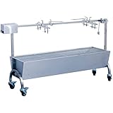 METRO Professional Holzkohle-/Spanferkelgrill, Edelstahl, 160 x 42 x 95 cm, mit...