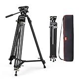 SMALLRIG Videostativ, 73-Zoll (186 cm) Heavy Duty Tripod Hochleistungs Stativ...