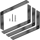 GOFOWRK 4 Stück Regalhalterung, 10Inch/255×150mm Schwerlast L Regalwinkel,...