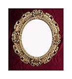 Lnxp WANDSPIEGEL BAROCKSTIL NEU Spiegel Oval in Gold REPRO 45x38 ANTIK BAROCK...