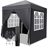Bonnlo Pop Up Gazebo mit Seiten Einfaches EIN-Personen-Setup Sofortige...